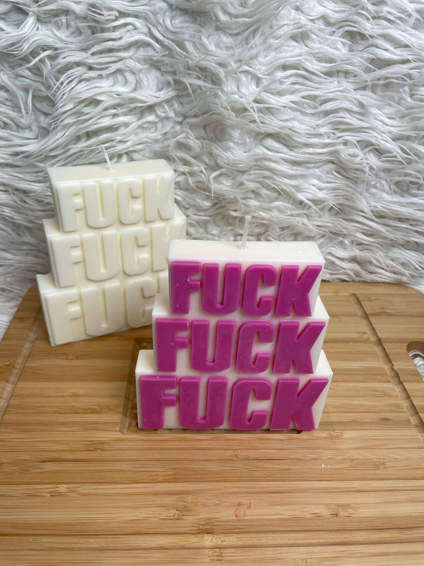 Stort ljus "FUCK"